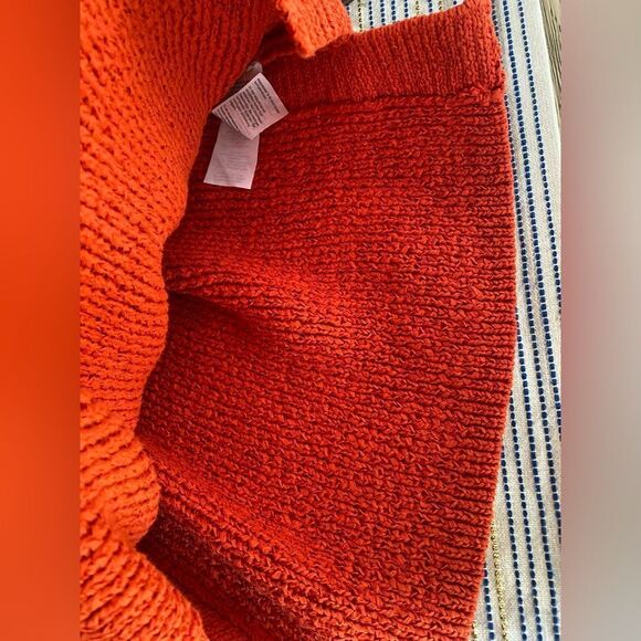 J.Crew Shirt Womens Small Orange Chunky Knit Cotton Pullover Sz Small NWT - Picture 6 of 8